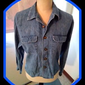 Ann Taylor Lightweight Denim Button Down Shirt